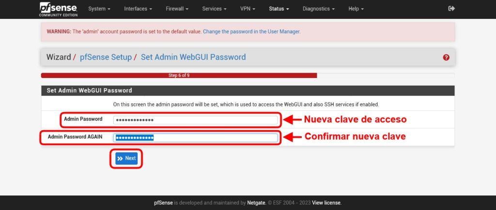 pfSense Setup: Set Admin WebGUI Password