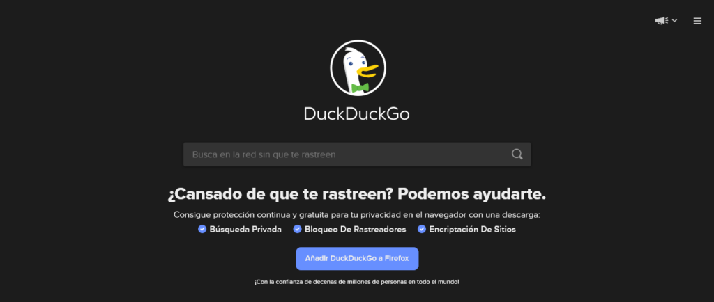 DuckDuckGo web search engine