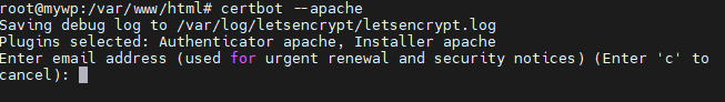 Generate Let's Encrypt certificate