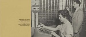 El primer sistema automatizado de reservas de United Airlines UNISEL